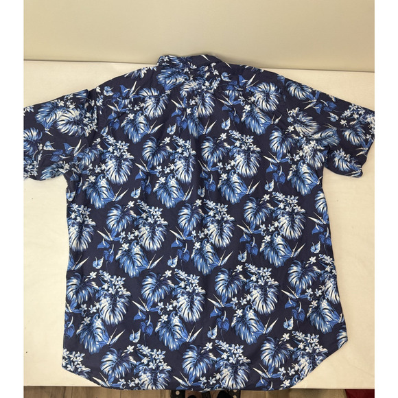 Ralph Lauren Hawaiian Shirt Floral Blue Button Down Short Sleeve Aloha Camp 2XL - Picture 8 of 8